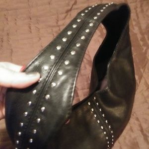 Michael Kors black leather studded bag